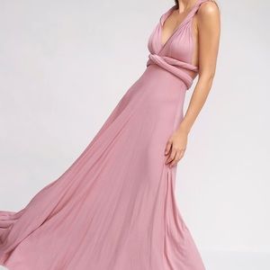 Lulu’s Tricks of the Trade Mauve Maxi Dress